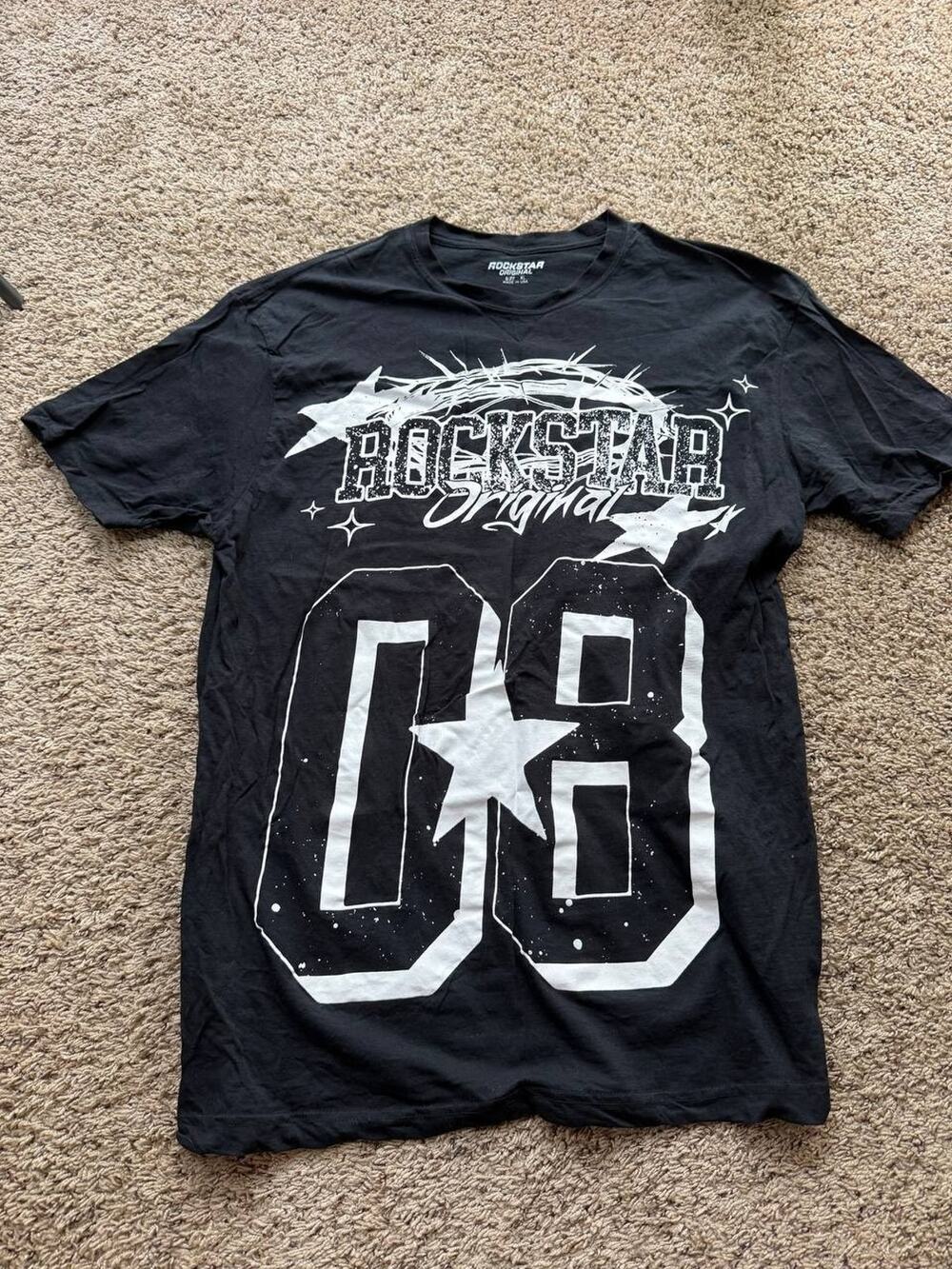 Rockstar Original black T Shirt Size XL 08 star